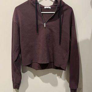Garage Brown cropped hoodie